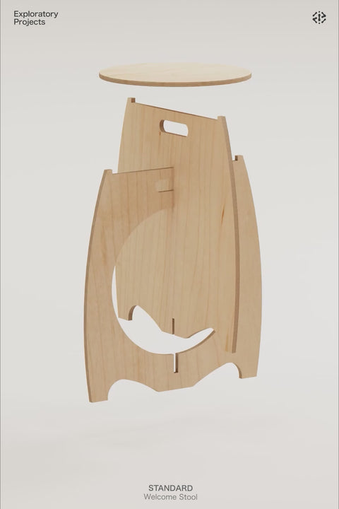 Welcome Stool Standard - "CHERRY"