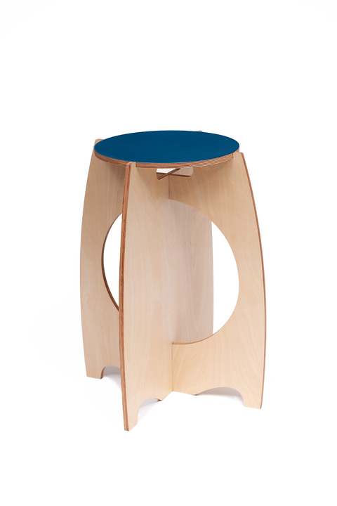 Welcome Stool Elevated - "COBALT"