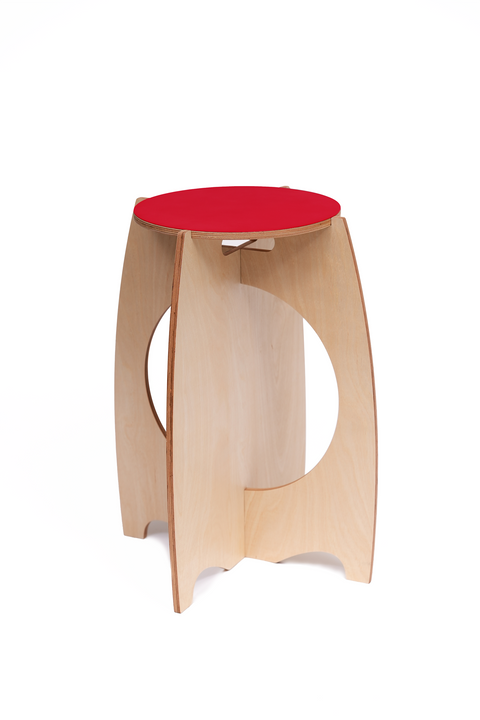 Welcome Stool Elevated - "CHERRY"