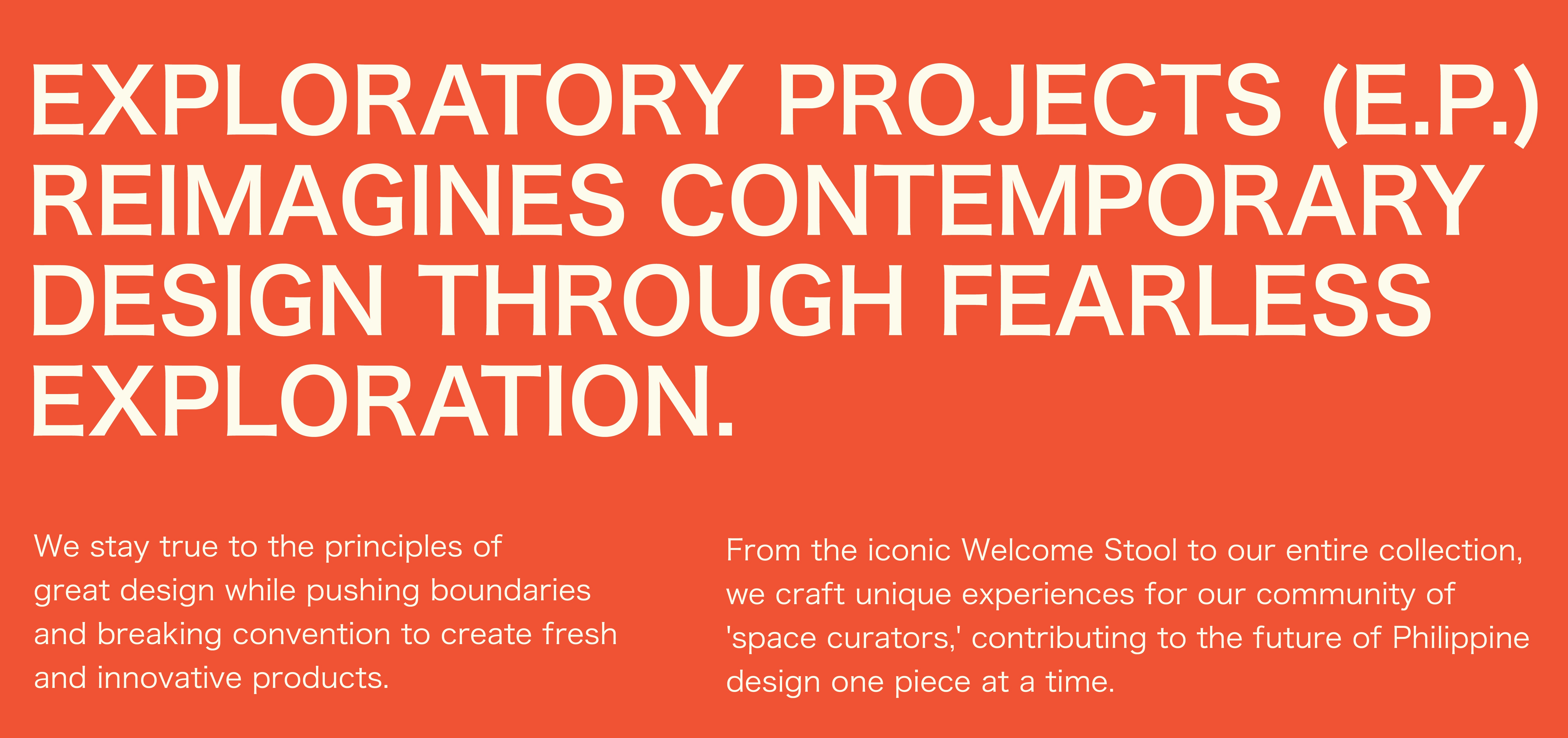 Exploring Projects Exploratory Projects
