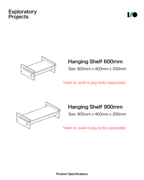 Modular Shelving System - Hanging Shelf