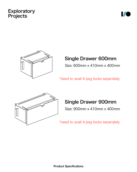 Modular Shelving System - Single Drawer