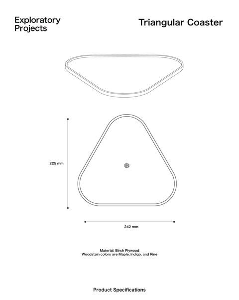 EP Triangular Tray - "PINE"